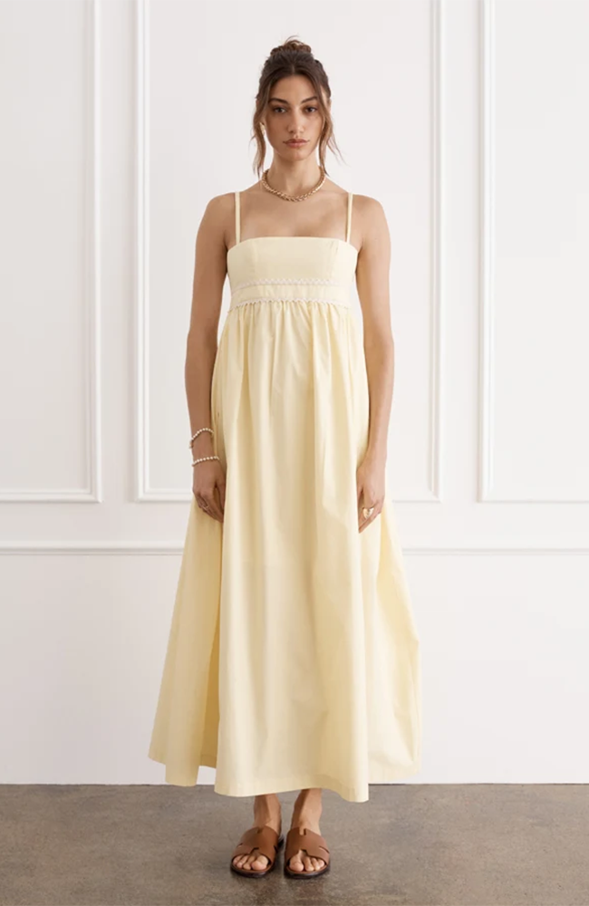 Limone Polly Maxi Dress - Yellow