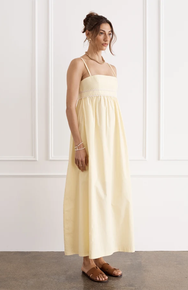 Limone Polly Maxi Dress - Yellow