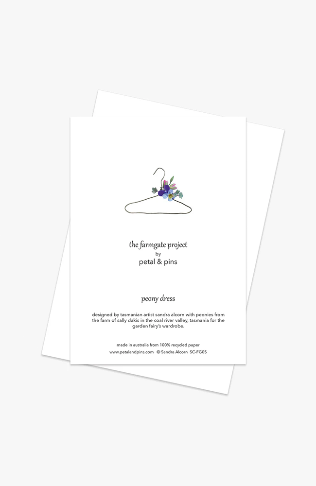 Peony Dress Greeting Card