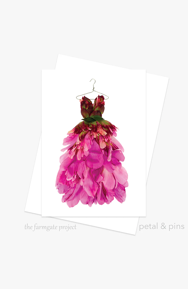 Peony Dress Greeting Card