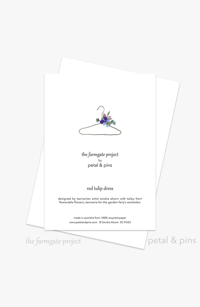 Red Tulip Dress Greeting Card