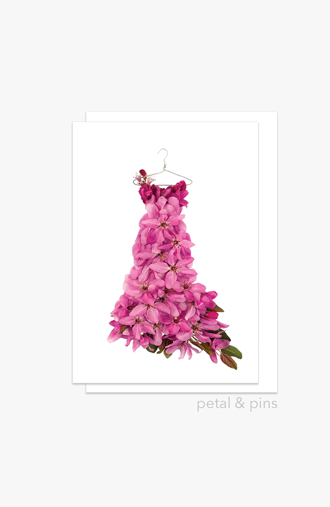 Crabapple Blossom Dress Greeting Card