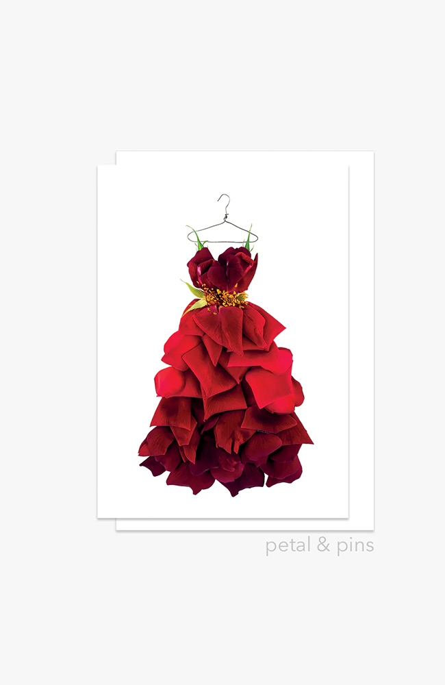 Rouge Rose Dress Greeting Card