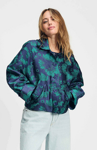 Jacket Floral Jacquard - Fresh Blue