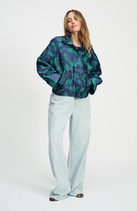 Jacket Floral Jacquard - Fresh Blue