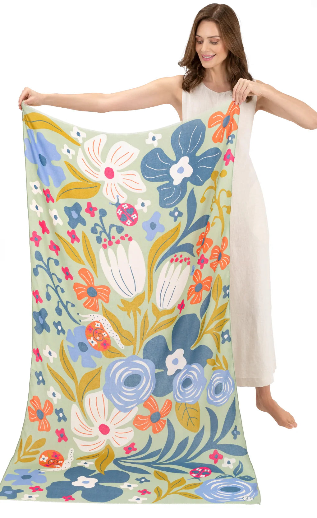 Print Scarf - Garden Friends in Wild Flowers