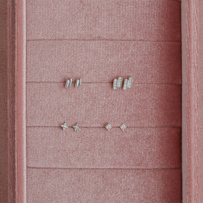 Shine Stud Earrings - Silver