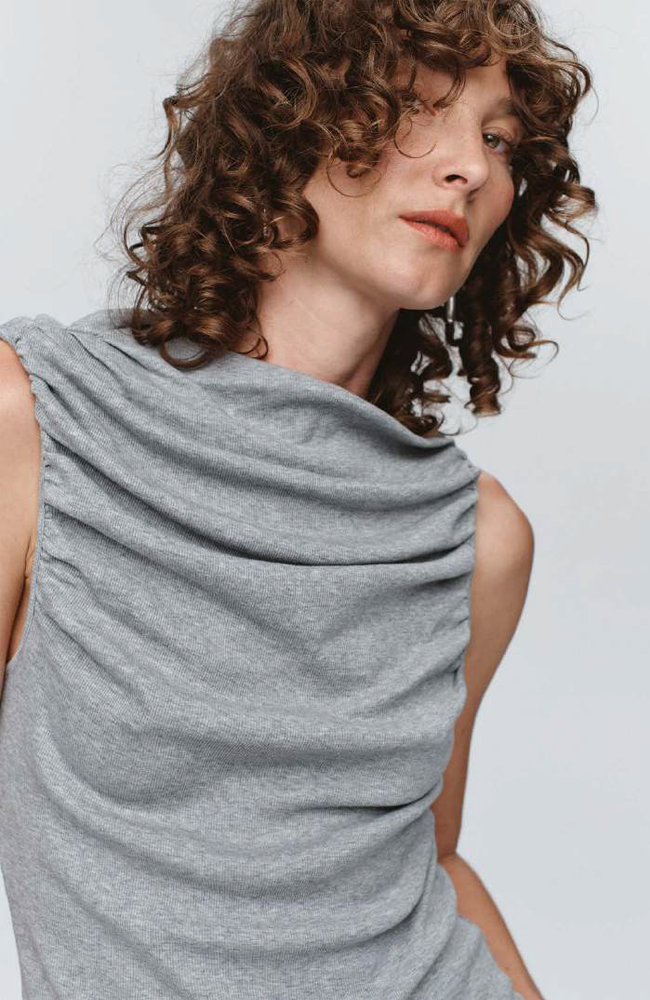 Risa Singlet - Grey Marle