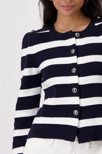 Jacket Cardigan Stripes - Deep Ocean