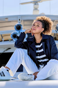 Jacket Cardigan Stripes - Deep Ocean