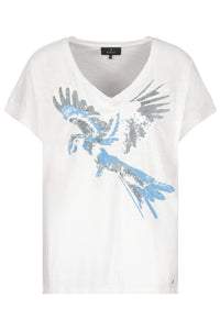 T-Shirt Sequins Parrot - Off White