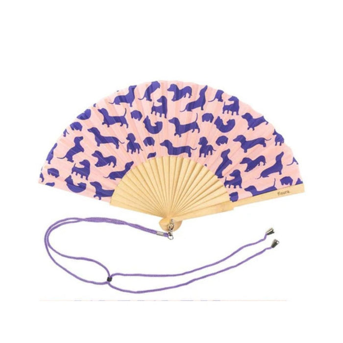 Hand Fan w/ Gift Box - Sausage Dog