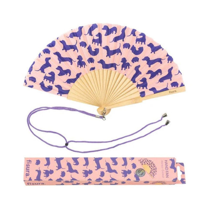 Hand Fan w/ Gift Box - Sausage Dog