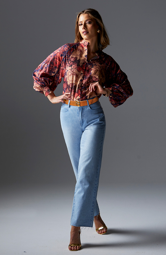 Berry Kiss Blouse - Floral