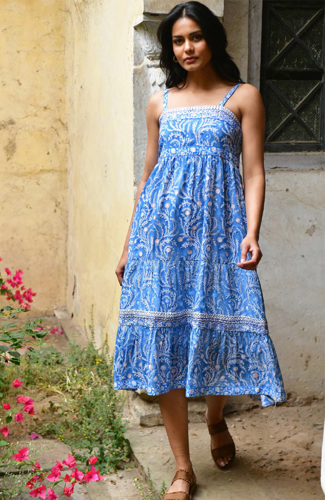 Wisteria Sundress - Blue