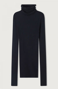 Massachusetts L/S Roll-Neck Tee - Black