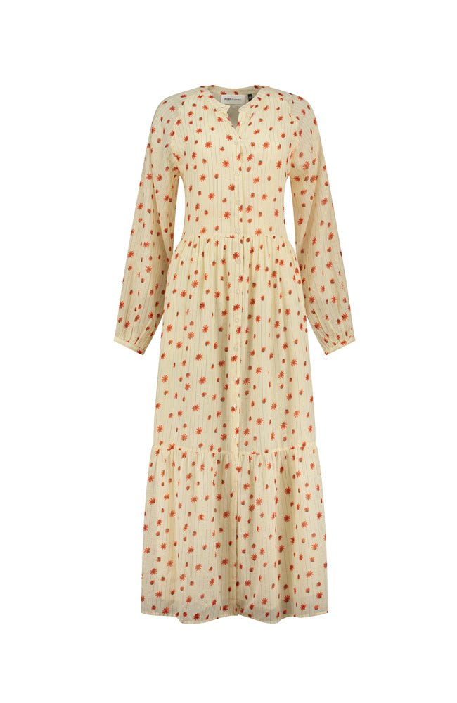 Flower Poms Dress - Ivory