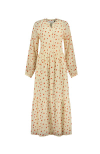 Flower Poms Dress - Ivory