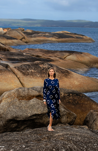 Llew Maxi -Atlas-Cupro-Navy