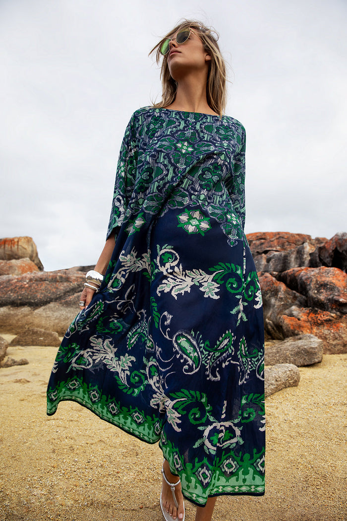 Jackie Dress-Isola Sushi-Navy-Green