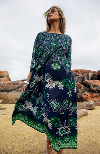 Jackie Dress-Isola Sushi-Navy-Green
