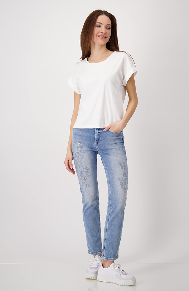 R/N T-Shirt Basic Pima Plain - Cream