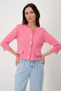 R/N Jacket Basic Knit Flame - Coral Pink