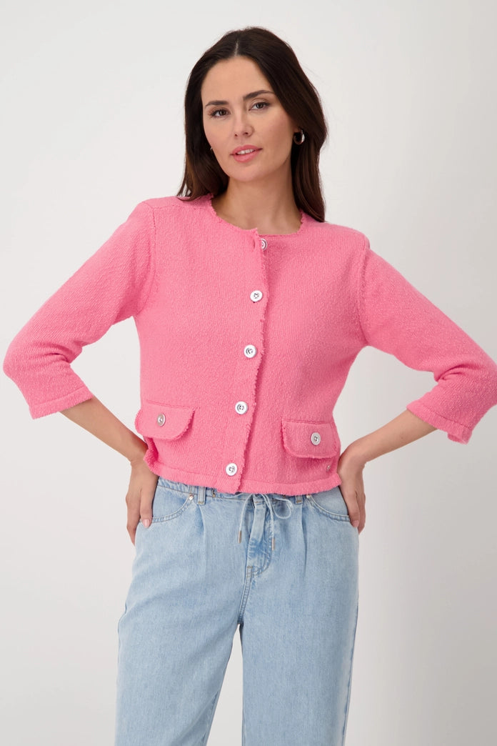 R/N Jacket Basic Knit Flame - Coral Pink