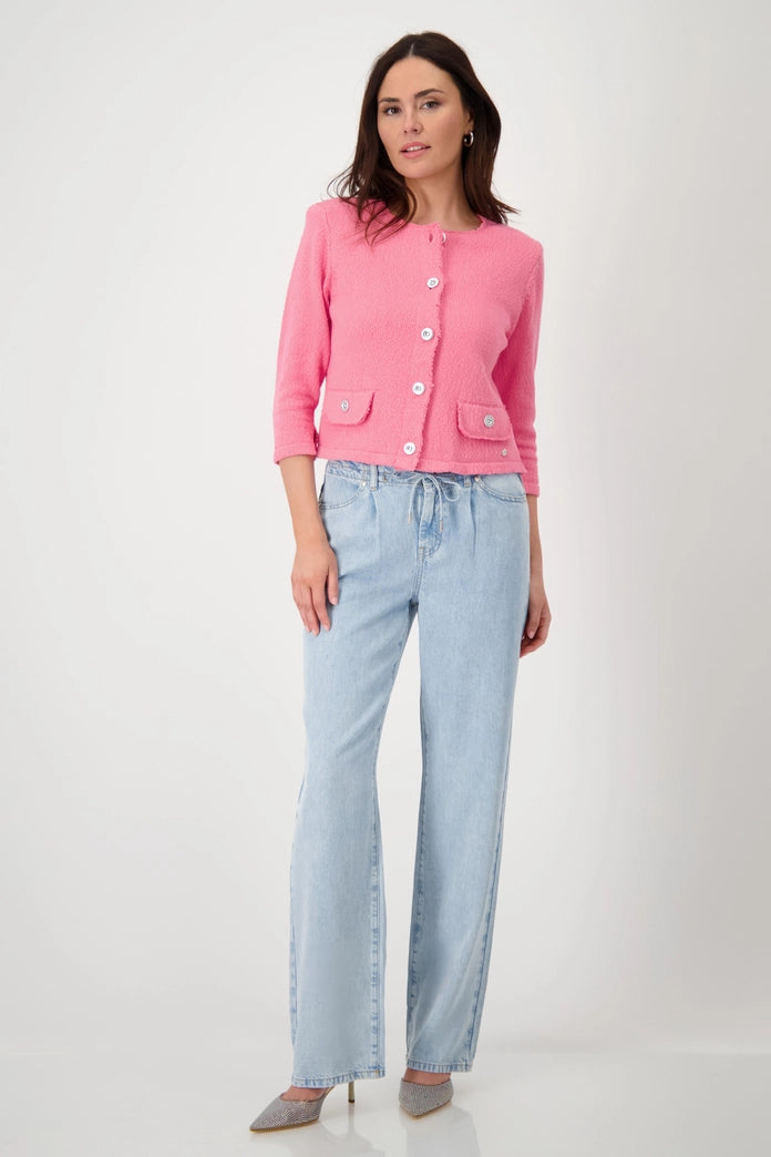 R/N Jacket Basic Knit Flame - Coral Pink