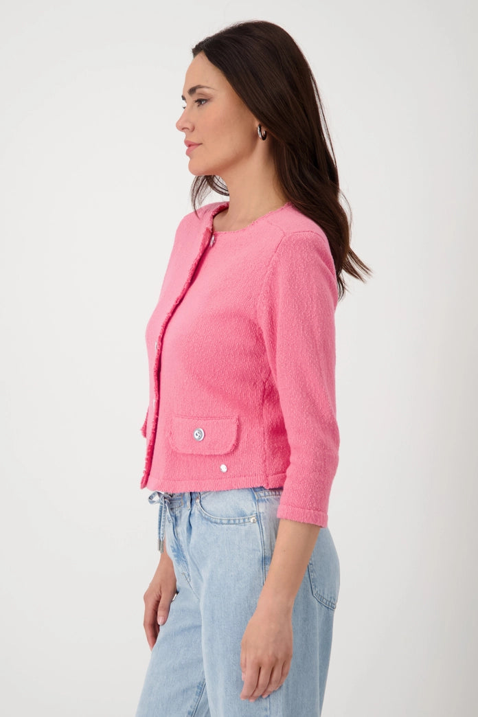 R/N Jacket Basic Knit Flame - Coral Pink