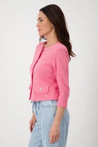 R/N Jacket Basic Knit Flame - Coral Pink