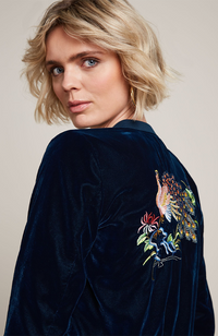Bessie Bomber Velvet Jacket - Gamine