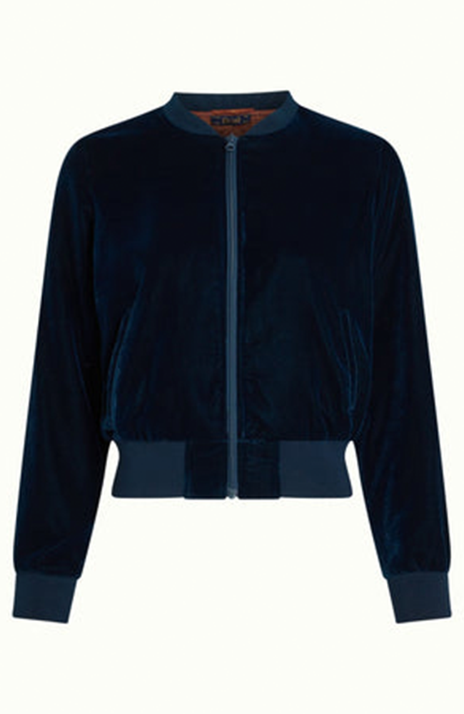 Bessie Bomber Velvet Jacket - Gamine