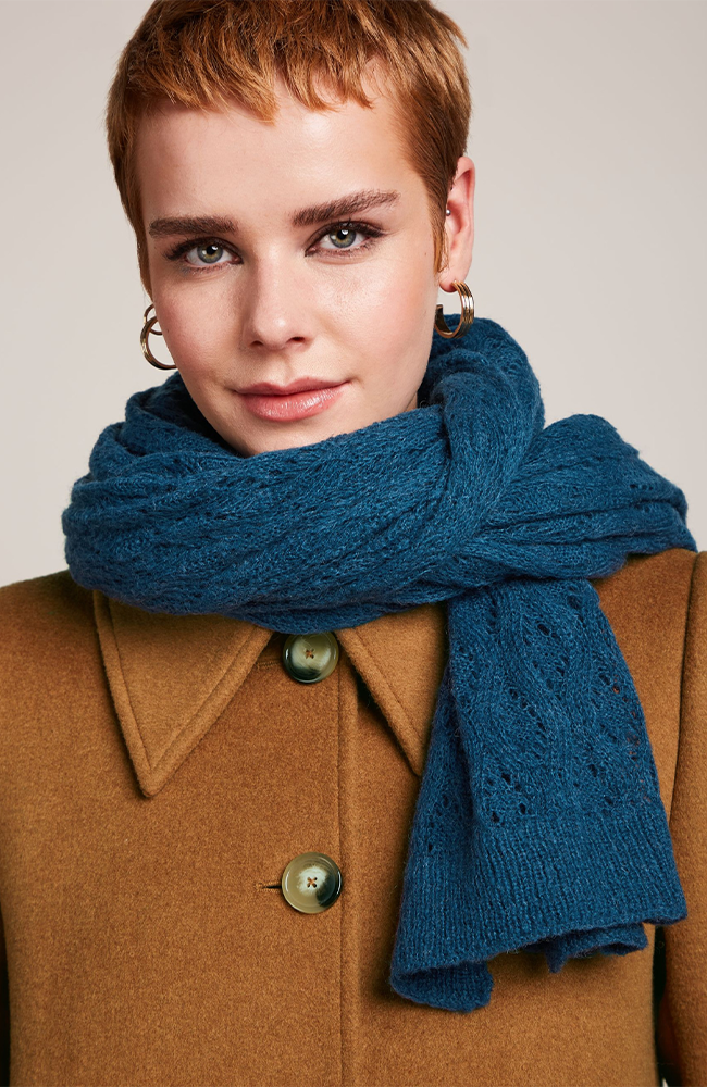 Ajour Scarf - Storm Blue