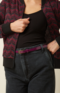 Patent Belt - Caspia Purple