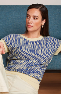 Boatneck Top - Bluing Tide