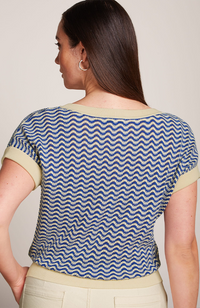 Boatneck Top - Bluing Tide
