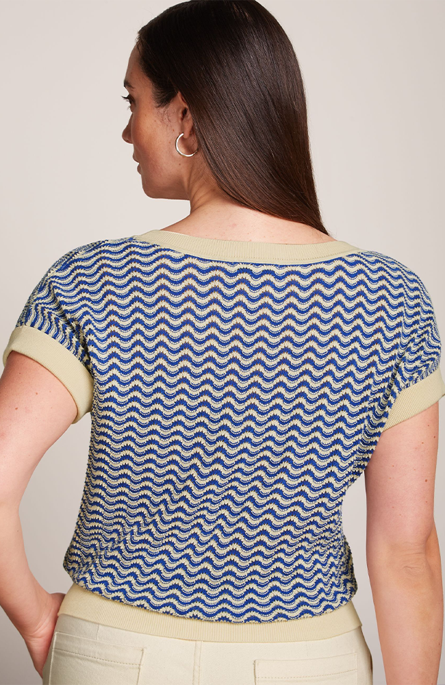Boatneck Top - Bluing Tide