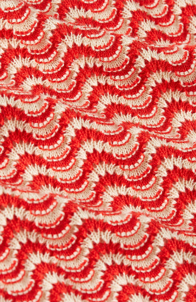 Boatneck Top - Fire Red Tide