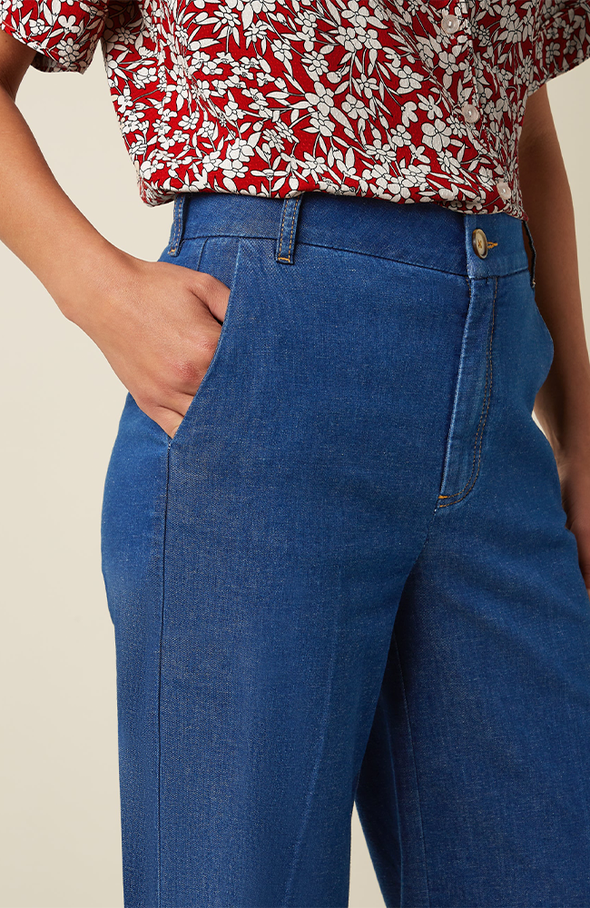 Lisa Culotte Chambray - Denim Blue