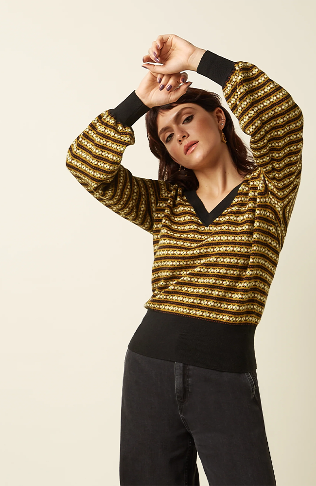 V-Neck Bellsleeve Walter - Black