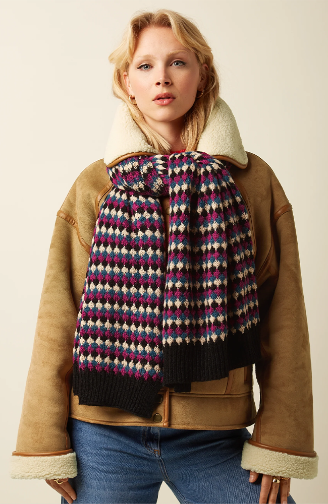 Scarf Flora - Black