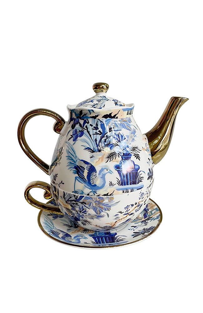 Milano Tea For One Blue White – Harlow North