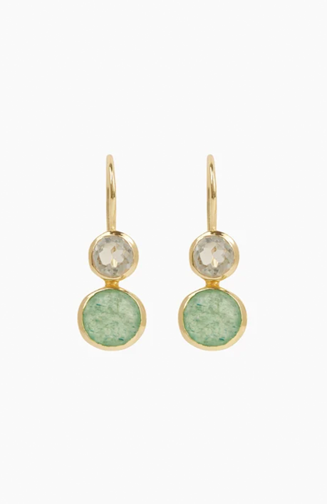 Posy Earrings - Green Aventurine