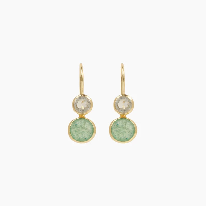 Posy Earrings - Green Aventurine