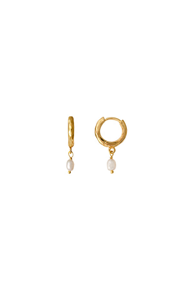 Clam Pearl Earring - Gold