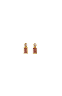 Clover Earring - Strawberry Quartz