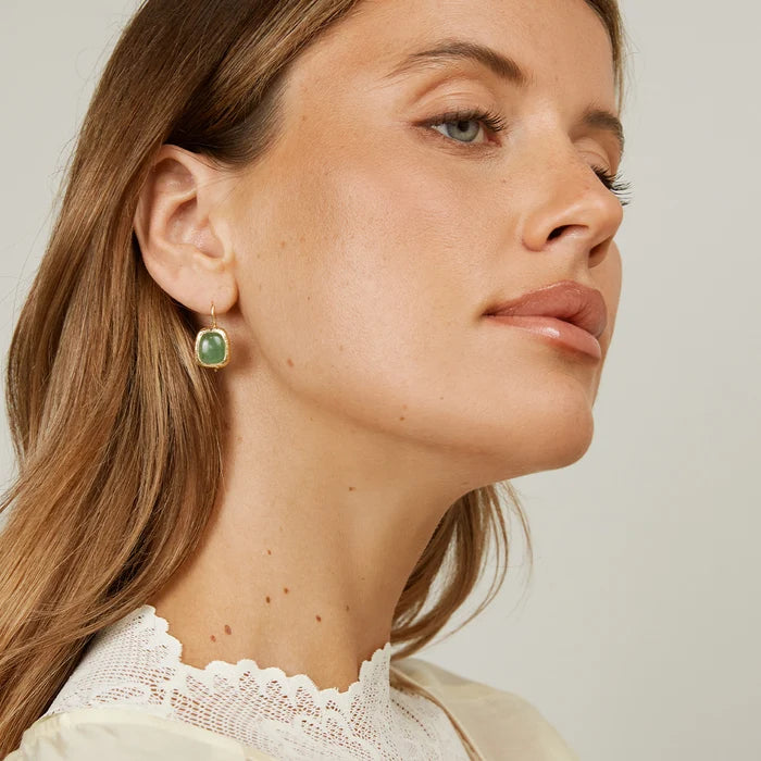 Muse Earrings - Green Aventurine