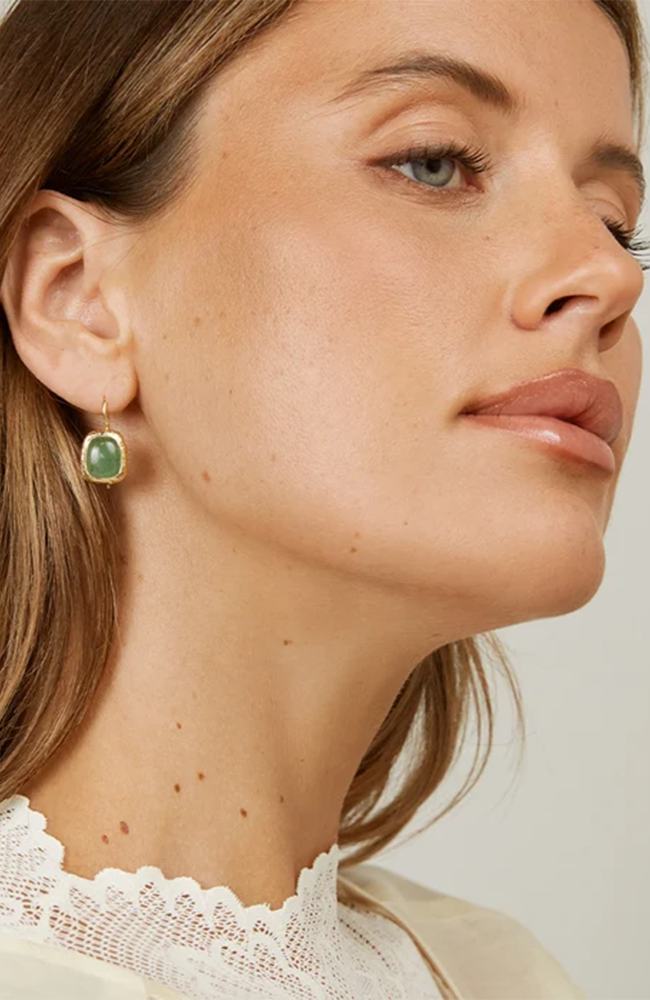 Muse Earrings - Green Aventurine