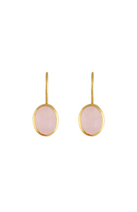 Glaze Earrings - Rose Quartz